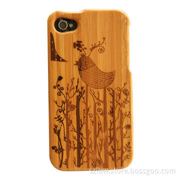 Purse Style Bamboo Mobile Phone Case for iPhone, Various Images are Available